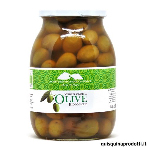 Organic Green Olives 1 kg