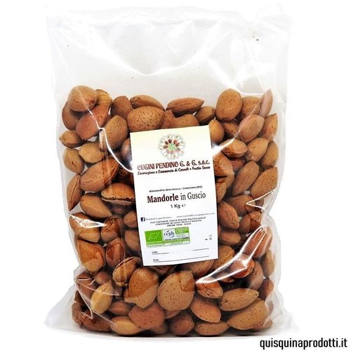 Organic Almonds in shell "Tuono" 1 kg
